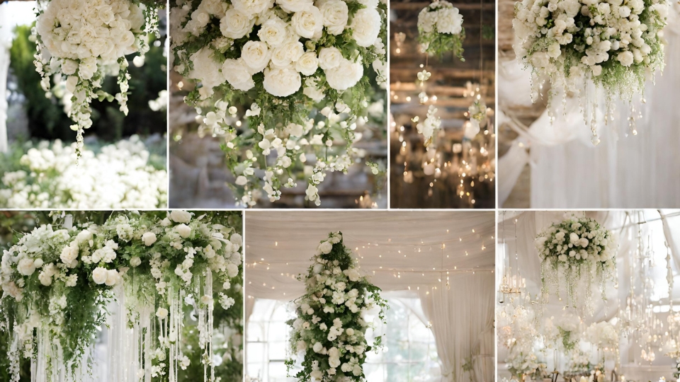 Using White Flowers In Hanging Setups