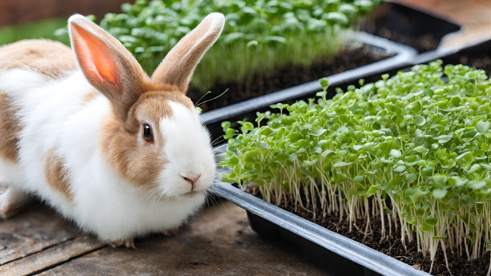 Preparing Microgreens For Rabbits
